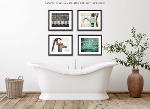 Aqua & Teal Bubbles, Sign and Water Pumps