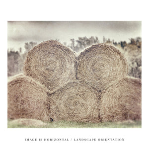 Sunset Studio Farmhouse Decor Beige Stack of Hay Bales