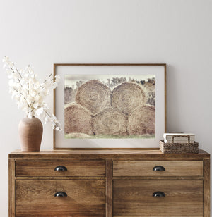 Sunset Studio Farmhouse Decor Beige Stack of Hay Bales