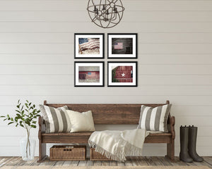 Patriotic Red Barns