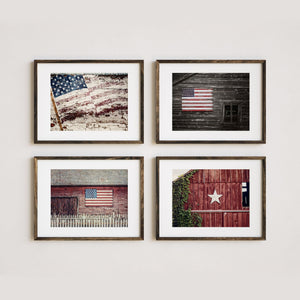 Sunset Studio Farmhouse Decor Patriotic Red Barns