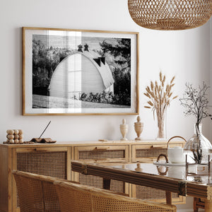 Picturesque White Barn in the Fall
