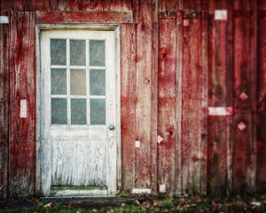 Red Barn with a White Door