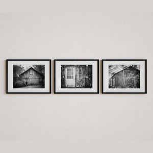 Sunset Studio Farmhouse Decor Rustic Black and White Barns