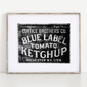 Sunset Studio Kitchen Decor Blue Label Ketchup