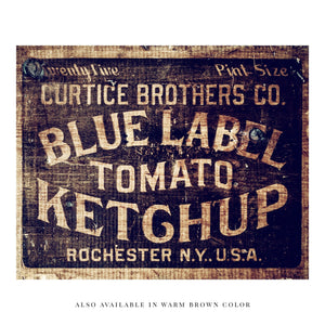 Sunset Studio Kitchen Decor Blue Label Ketchup