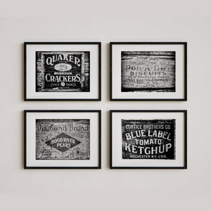 Sunset Studio Kitchen Decor Mercantile Crates | Black and White