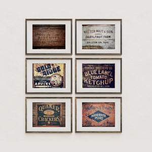Sunset Studio Kitchen Decor Mercantile Crates in Black and White | Set of 6