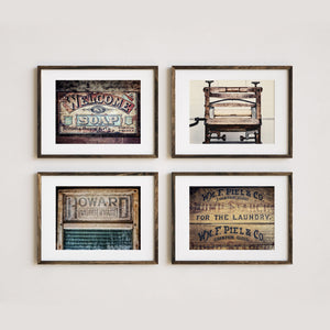 Sunset Studio Laundry Room Decor Farmhouse Style Signs and Wringer Washer