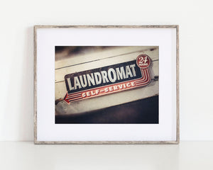 Retro Laundromat Sign