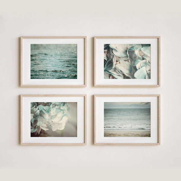 Sunset Studio Nature Photography Blue Shabby Chic Coastal Beach and Florals