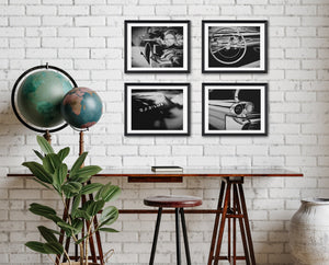 Vintage Cars | Black and White 1950s Mid-Century Modern