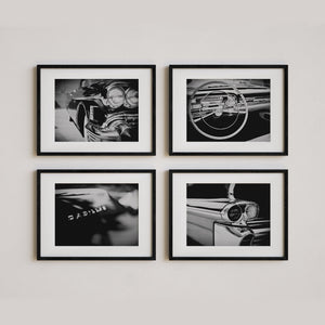 Sunset Studio Vintage Car Photography Vintage Cars | Black and White 1950s Mid-Century Modern